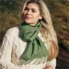 Merino Luxury Wool Scarf Green 30x180cm