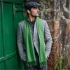 Merino Luxury Wool Scarf Green 30x180cm