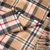Merino Luxury Wool Scarf  Camel Tartan 30x180cm