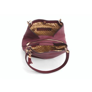 Sicily Tote Handbag Burgundy