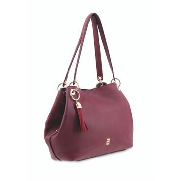 Sicily Tote Handbag Burgundy