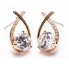 Gold Cross Diamond Earrings