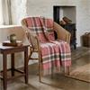 Lambswool Throw Pink Check 137x180cm