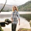 Merino Luxury Wool Scarf Grey Check 30x180cm