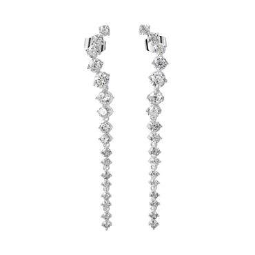 Silver Plated Cubic Zirconia Drop Earrings