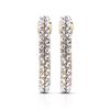 Hoop Earrings with Golden Honey Stones