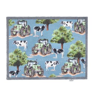 Farmyard Tractors and Cows Rug 65x85CM