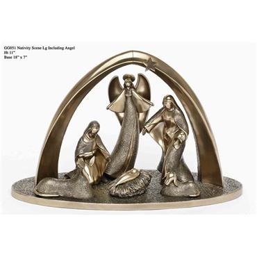 Genesis Nativity Scene Including Large Angel