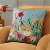 Marais Bird Meadow Chenille Cushion Cover Multi 45x45cm