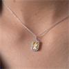Rectangle Light Topaz Stone Pendant