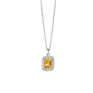 Rectangle Light Topaz Stone Pendant