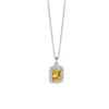 Rectangle Light Topaz Stone Pendant
