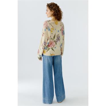 Sweater Off White Red