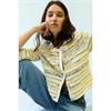 Cardigan White Yellow