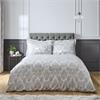 Damask Jacquard Duvet Set Silver