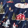 Christmas Ski Village Duvet Set Blue