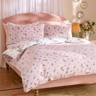 Flutter Floral Duvet Set Pink