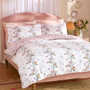 Flutter Floral Duvet Set Pink