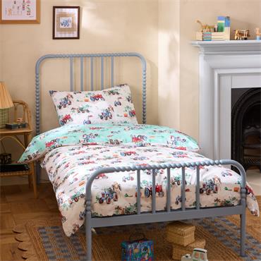 Vintage Tractors Duvet Set Cream