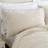 Brushed Embroidery Leaf Duvet Set Natural