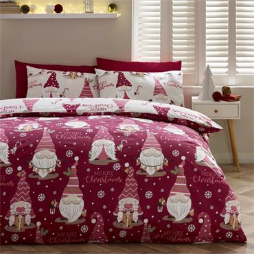 Christmas Gonks Duvet Set Plum