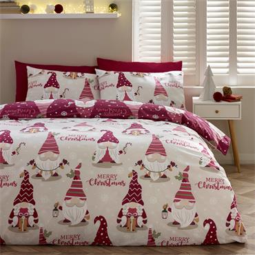 Christmas Gonks Duvet Set Plum