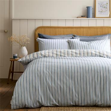 Brushed Somerset Stripe Duvet Set Blue