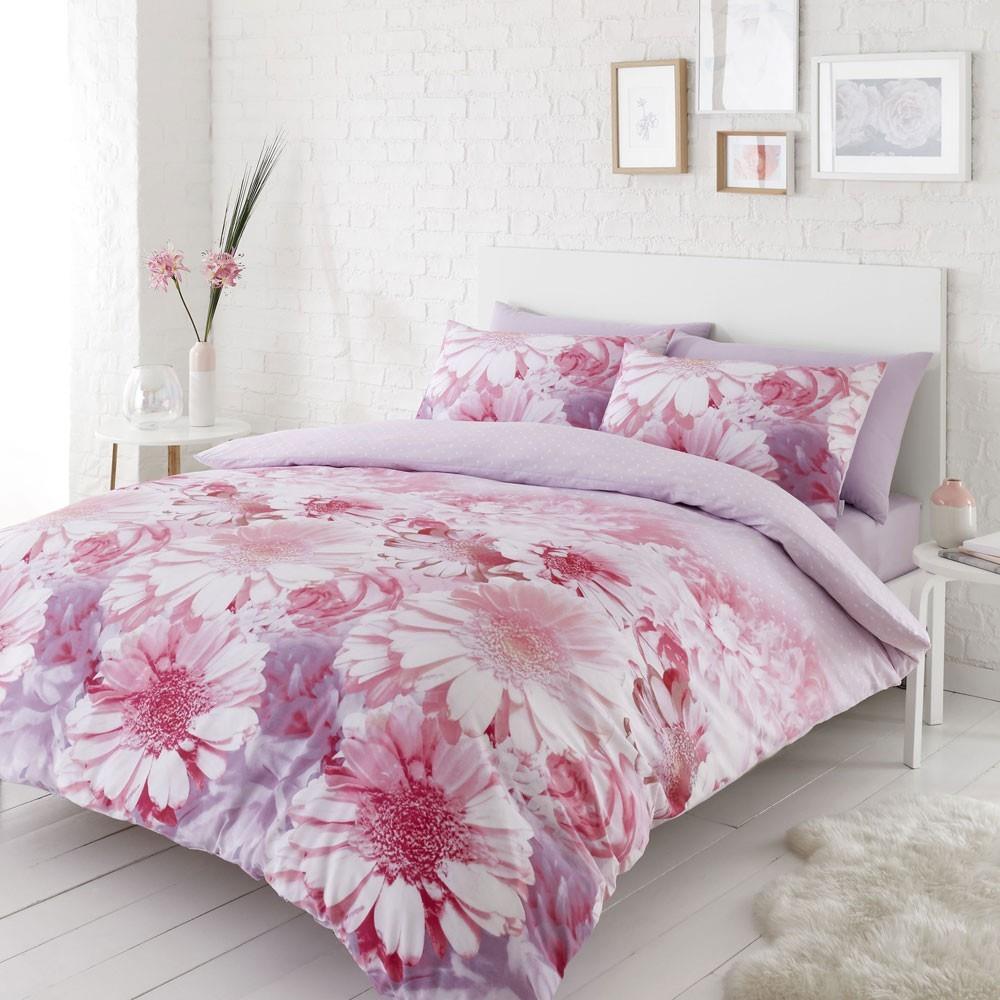 Buy Catherine Lansfield Daisy Dreams Pink Duvet Set Dan Fitzgeralds