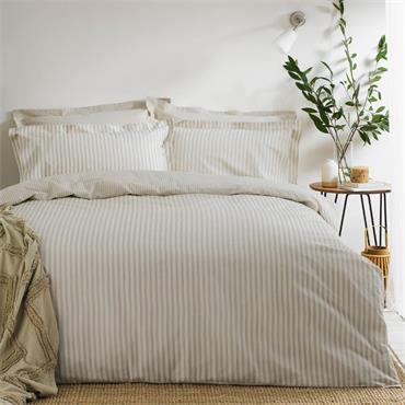 Hebden Stripe Duvet Set Natural