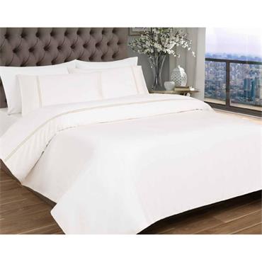 2 Row Cord Duvet Set Champagne Biscuit