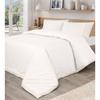 Flange Top Cuff Duvet Set White Linen