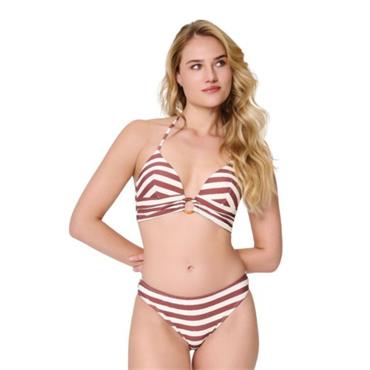 Triangle Padded Bikini Set Sable Stripe