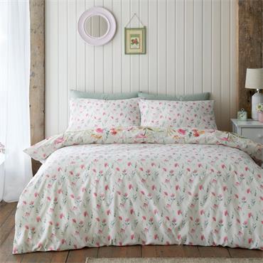 Ella Poppy Duvet Cover Set Cream