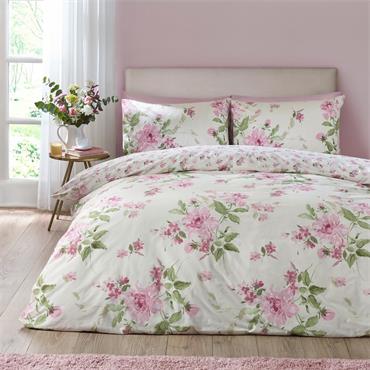 Avebury Floral Duvet Set Cream