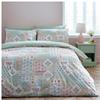 Folk Patchwork Duvet Set Green