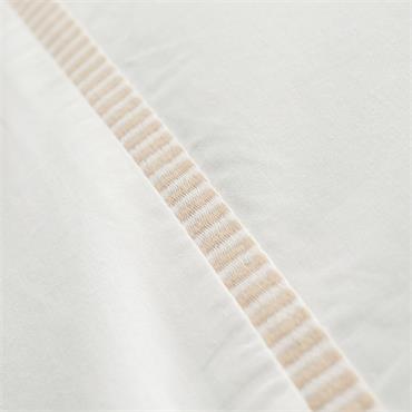 Contrast Trim Duvet Set White