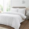 Contrast Trim Duvet Set White