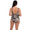 Aruba Nights Twist Front Swimsuit Black & Cream