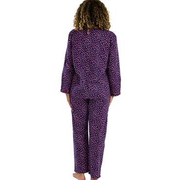 Animal Print Flannelette Pyjama Set Navy