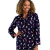 Cute Dog Flannelette Pyjama Set Navy