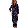 Cute Dog Flannelette Pyjama Set Navy
