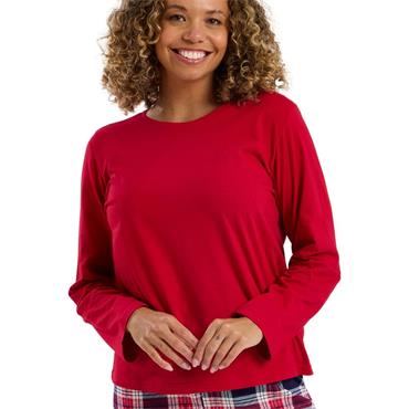 Long Sleeve Pure Cotton Checked Pyjama Set Cerise