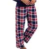 Long Sleeve Pure Cotton Checked Pyjama Set Navy
