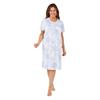 Geo Cotton Nightdress Blue