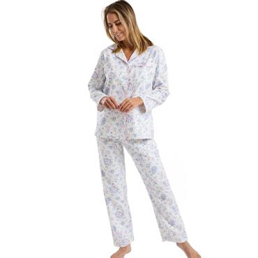 Floral Bouquet Flannelette Pyjama Set Lavender