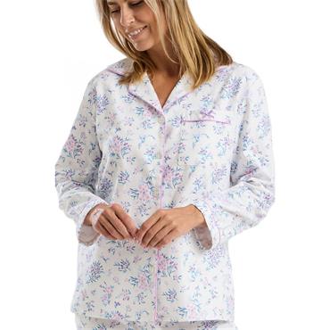 Floral Bouquet Flannelette Pyjama Set Lavender