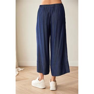 Luxe Turn Up Trousers Denim