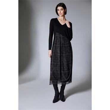 Fabric Dress Black & Brown