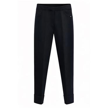 Turn Up Trousers Black