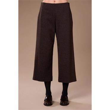 Stripe Jacquard Trousers Brown